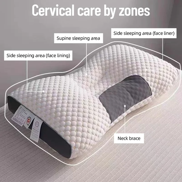 Sherumâ„¢ Antibacterial Neck Support Sleep-Aid Massage Pillow