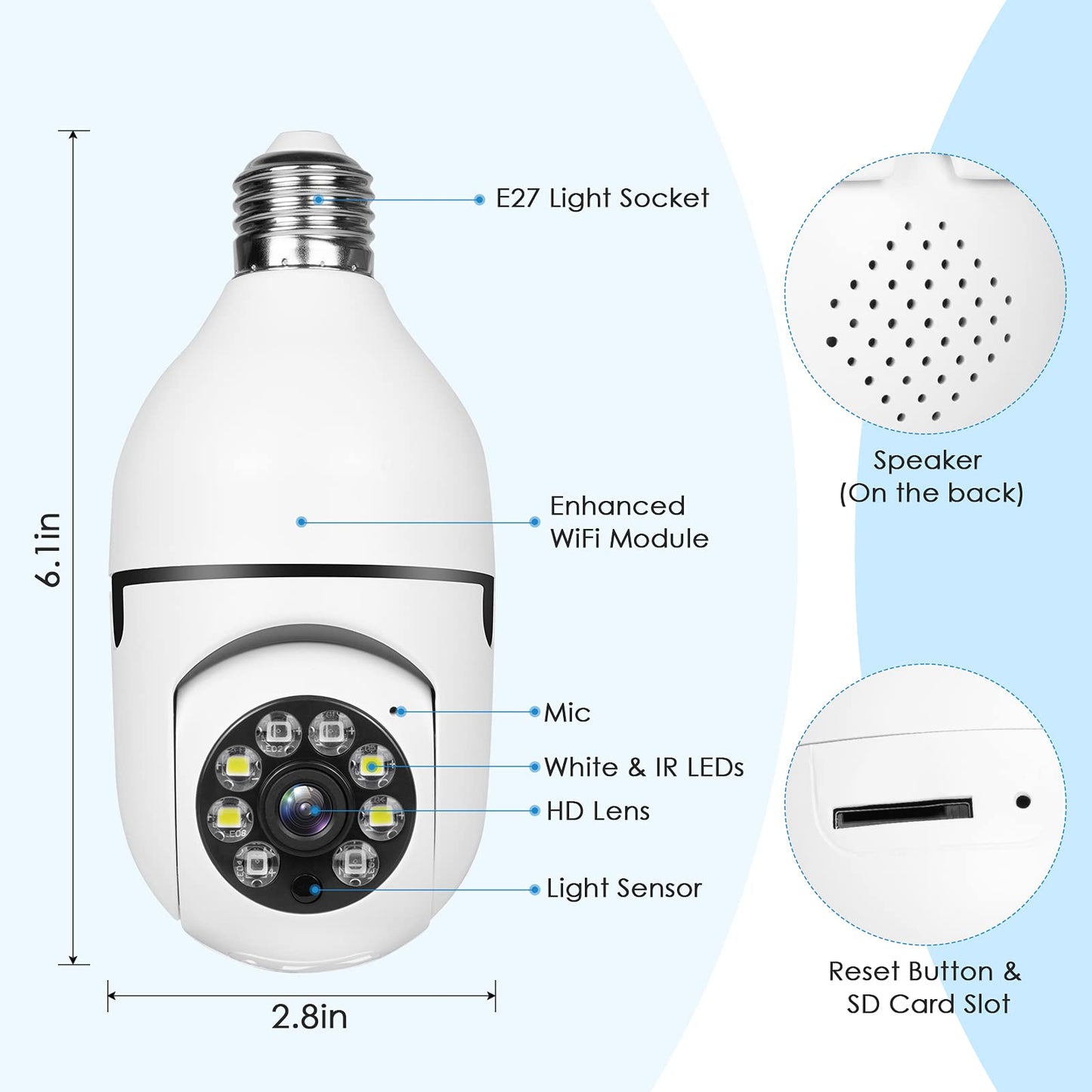 Keilini Lightbulb Security Camera